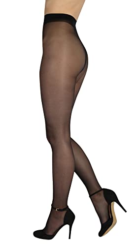 BANANALU Seidenglanz elastische 20 Den Damen Strumpfhosen Multifibra Elegant 20 Nero S