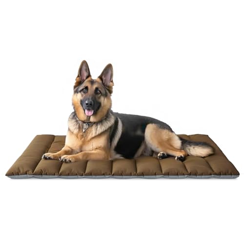 WESTERN HOME WH Hundedecke Outdoor für Unterwegs Hundedecke Wasserdicht Tragbar Hundematte Outdoor Komfort und Weiches Reisedecke Hund Wasserdicht Camping Hundebett, 110x68 cm (Braun)