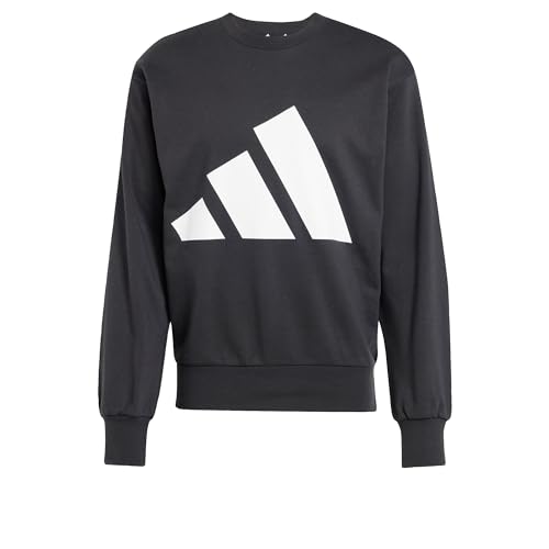 Adidas Herren Essentials Big Logo French Terry Sweatshirt, Black/White, L