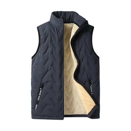 Generisch Steppweste Herren Leicht Daunenweste Winter Weste Herren Leichte Steppjacke Glänzende Daunenjacke Puffer Weste Fleeceweste Sherpa Jacke Winterjacken Gilet