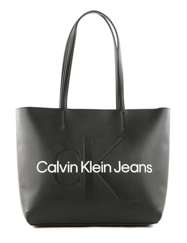 Calvin Klein Damen Tote Bag Tasche Shopper Mittelgroß, Schwarz (Black), Einheitsgröße
