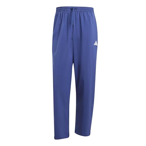Adidas Herren Essentials SMALL Logo Stanford Pant Open Hem, Dark Blue/White, L
