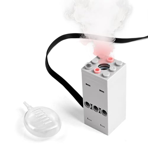 HOTUT Elektrisch Spielzeug Motor mit Sprüheffekt, Motorteile für Sportwagen, Architektur, Militärszenen, kompatibel mit Technic Power Function Baustein Modellserien