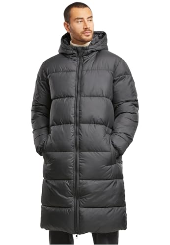 Urban Classics Mens Long Puffer Coat Black, XL