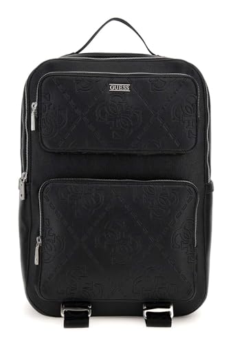 GUESS Rucksack Freizeitrucksack mit Laptopfach Boston Squared Backpack Black schwarz