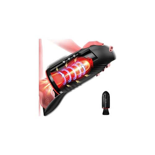 Tagnaff Masturbieren für Männer Wellenrotation Sex Spielzeug für die Männer, Regelbare Saugen und Vibration Penis Vibrator Masturbator, Hoden Umhüllender Vibratorensets Sexspielzeug Solo Mastrubrator