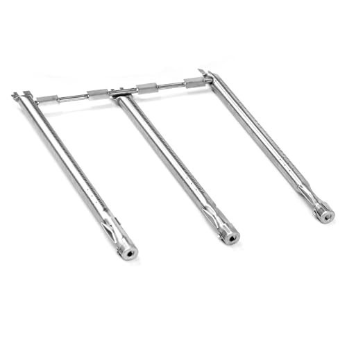 69787 Brenner für Weber Spirit 300 Spirit E310 S310 E320 S320 E330 S330 (Mit Fronttasten), 46cm Edelstahl Ersatzteile Brennerrohr für Weber Weber Spirit II//LX 310 E-310 / S-310 Series Gasgrill