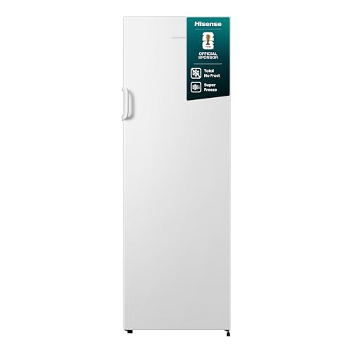 Hisense FV245N4AW2 Gefrierschrank/ TotalNoFrost/ SuperFreeze/ Türalarm/ BigBox/ 169,1 cm/ Gefrierteil 194 l/ 41 dB/ 219 kWh/ Jahr/ Inox-Look, Weiß