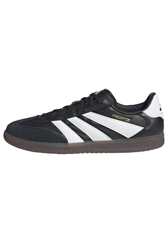 adidas Unisex Predator Freestyle Indoor Football Shoes Fußballschuhe, Core Black/Cloud White/Gold Metallic, 42 2/3 EU