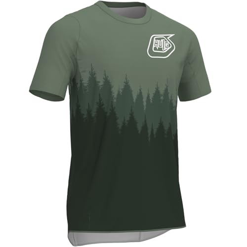 MTB Shirt Herren,Fahrrad Shirt,radshirt Herren Kurzarm,MTB Tshirt,Geeignet Zum Laufen/Radfahren/Wandern Und Anderen Sportarten (Style-02,L)