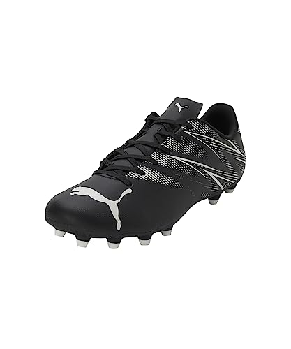 PUMA Herren Attacanto Fg/Ag Fußballschuhe, Puma Black Silver Mist, 42.5 EU