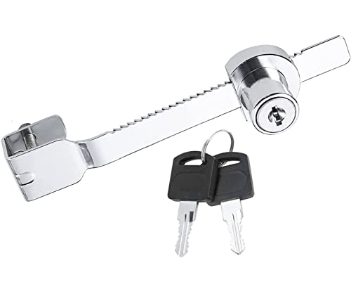 Litensh Terrarium Schloss mit Schlüssel Gleich, Schiebeblatt Sägeschloss, Vivarium Vitrinenschloss, Ratschenschloss, Ratschenschloss, Glastürschloss, Zahnstangenschloss, Scheibenschloss