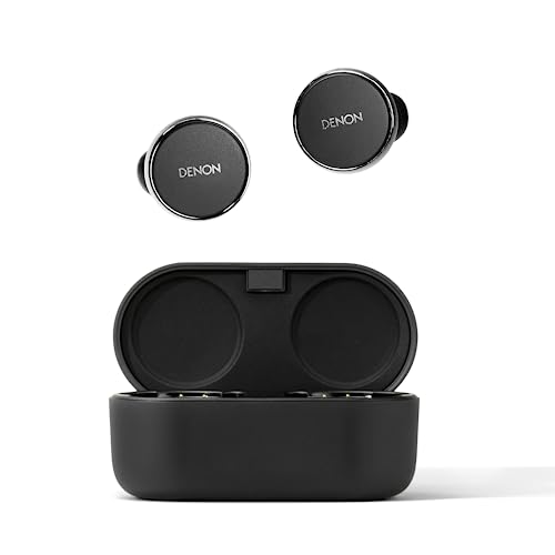 Denon PerL Pro Premium True Wireless-Kopfhörer, personalisiertes Klangprofil mit Masimo Adaptive Acoustic Technology, Geräuschunterdrückung, Wasserbeständigkeit und integrierten Mikrofonen, schwarz