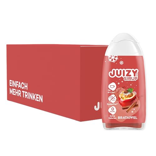 Weihnachten Bratapfel Sirup | Zuckerfrei Flavour Drops | 16 x 65ml Apfel Tee Aroma | Natürlicher Getränkesirup Tee | Zero Kalorien Vegan Punsch | MHD verlängert | Punsch Weihnachtsmarkt