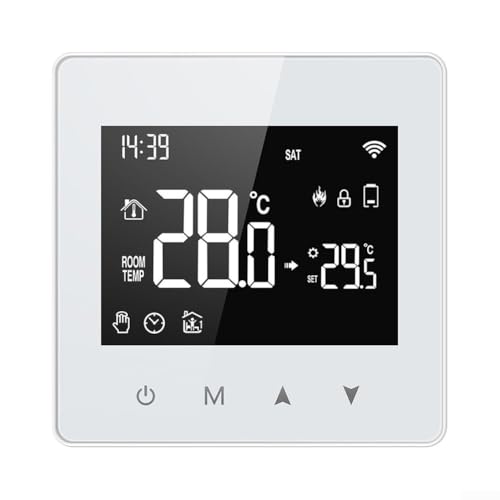 Cloudpower Wifi Thermostat für Tuya WiFi Programmierbares Thermostat Smart Thermostat für Kombikessel Gaskessel Fernbedienung Funkthermostat und Empfänger