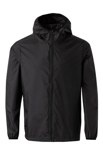 Mukua Unisex Stockton Windjacke Windbreaker, schwarz, M
