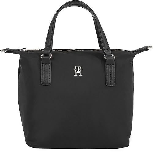 Tommy Hilfiger Damen Tote Bag Tasche Poppy Small Klein, Schwarz (Black), Einheitsgröße