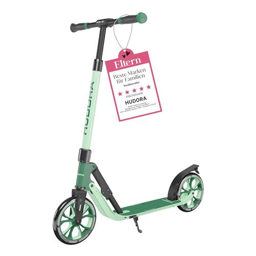 HUDORA BigWheel® 205 Advanced Scooter - Komfortabler Aluminium-Roller für bis zu 100kg - Höhenverstellbarer & zusammenklappbarer Tretroller - Kick-Scooter für Kinder/Jugendliche & Erwachsene