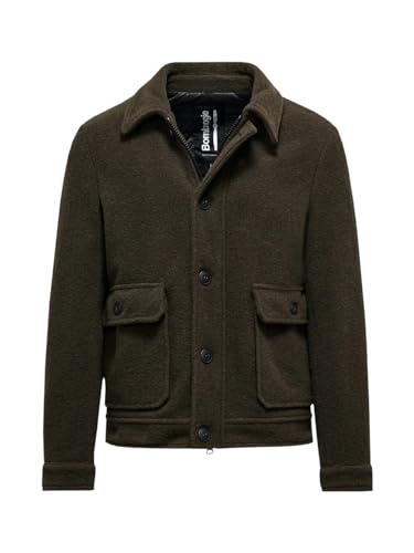 BOMBOOGIE JM8234 322 Jacke aus Stoff in Wolloptik gekochte Oliven Night, grün, XL