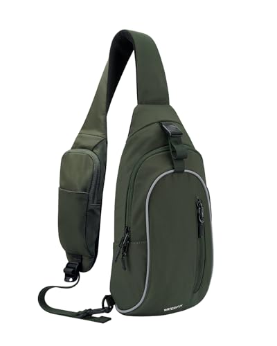 WATERFLY Brusttasche Schultertasche Umhängetasche Herren Klein Männerhandtasche Sling Bag Damen Tasche Messenger Crossbody Bag Crossbag für Outdoor-Sportarten Reise Radfahren Wandern