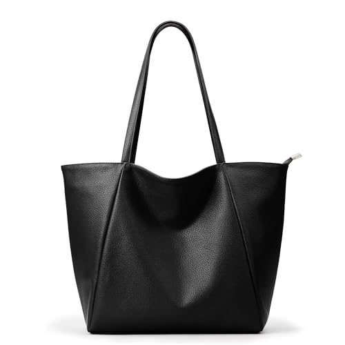 KALIDI Handtasche Damen Shopper Tasche Tote Bag PU Leder Große Schultertasche mit Reißverschluss für Arbeit,Einkauf,Schule