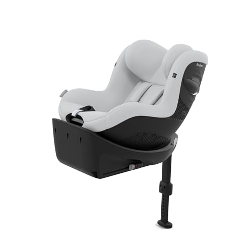CYBEX Gold Kinder-Autositz Sirona Gi i-Size Comfort inkl. Base, Ab ca. 3 Monaten bis 4 Jahre (Ab Geburt mit Neugeboreneneinlage), Max. 20 kg, 61 - 105 cm (Ab 40 cm mit Neugeboreneneinlage), Fog Grey