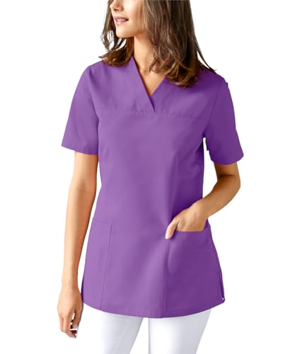CLINIC DRESS Schlupfkasack Damen Kasack | Kasacks Damen Pflege | Schlupfkasack für Altenpflege & Krankenpflege | Medizinische Berufskleidung | Viola, L