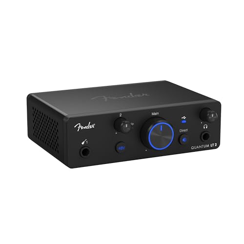Fender Quantum LT 2 | 2x2, 24 Bit / 192 kHz USB-C Audio-Schnittstelle. Geeignet für kleine Ensembles, Duos oder Multi-Source-Aufnahmen.