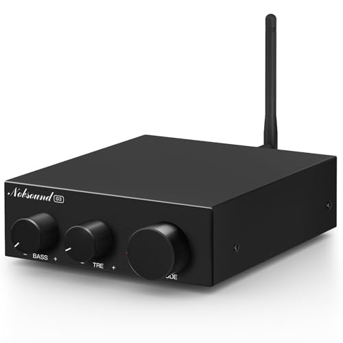 Nobsound Bluetooth 5.0 Stereo Verstärker: Mini Audio 2.0 Kanal Integrierter Verstärker mit Bass-Höhen-Regler, für Lautsprecher zu Hause 50W x2 TPA3116
