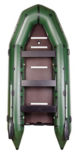 BARK Profi Schlauchboot für Motor Luftkiel u. Festenboden BT-420S (4,2m) Schwerlastbetrieb Paddelboot Angelboot Freizeitboot Überdruckventil Schiebesitz Ankerrolle Profi (4.2m BT-420S, Grün)