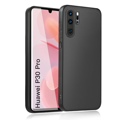 wsiiroon Handyhülle für Huawei p30 pro Hülle, Upgraded Kameraschutz, Stoßfest Kratzfest, Anti-Fingerabdruck, Anti-Rutsch Fallschutz Schutzhülle, Unterstützt kabelloses Laden für p30 pro Case (Schwarz)