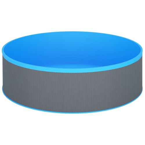 Mengtu Stahl-PVC Planschbecken für Groß und Klein - Blau/Grau, 350x90 cm, 7200 L Poolzubehör 92808