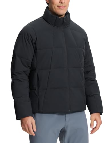 Pioneer Camp Winterjacke Herren Warm Daunenoptik Steppjacke Winddicht Wasserdicht Jacke für Outdoor Winter(Black;M)