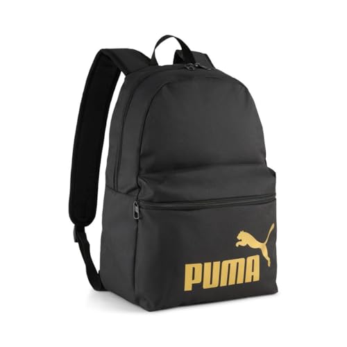 PUMA PUMA PHASE Backpack, Unisex Klassische Rucksäcke, PUMA Black-Gold-No.1 Logo, OSFA - 091164