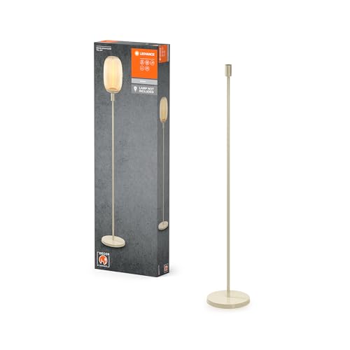 LEDVANCE Dekorative Stehleuchte mit E27-Fassung, großer Ständer (Höhe 146cm), Beige, mit 1.8m Stromkabel, perfekt passende OSRAM 1906 LED Lampe separat erhältlich