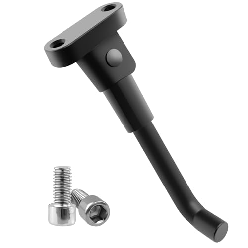 Dozylive Elektro Scooter Ständer für Xiaomi M365 / Pro/Pro 2 / 1S / Essential Scooter 3, E-Scooter Seitenständer mit Schrauben, Aluminium Roller Kickstand Elektrischer Scooterzubehör Schwarz
