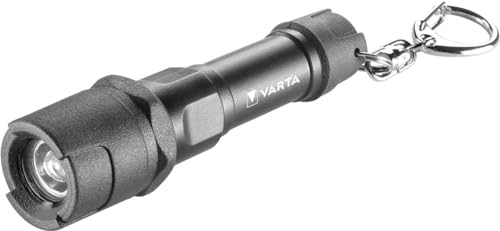 VARTA Taschenlampe LED Mini inkl. 1x AAA Batterien, Indestructible Key Chain Light Schlüsselleuchte, Taschenleuchte, Schlüsselanhänger, sehr robust, spritzwassergeschützt
