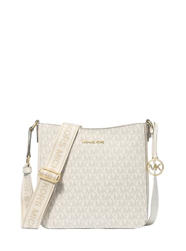 Michael Kors Jet Set Travel Small Signature Logo Crossbody Messenger Bag Vanilla, vanille, Small