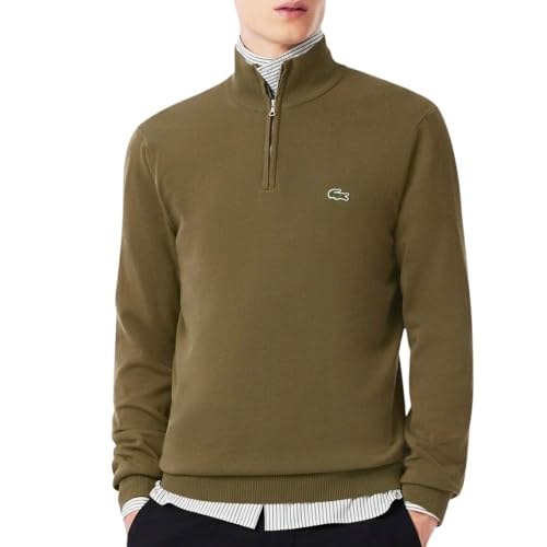 Lacoste 1/4 Zipper Pullover Herren AH1980, Farbe:Braun E9F, Textil:M