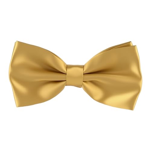 LEMLIN Goldene Fliege Herren - Elegante & Verstellbare Fliege für Anzug, Glänzende Optik mit Hakenverschluss, Geeignet für Smoking Hemd & formelle Anlässe, als Anzug-Accessoire