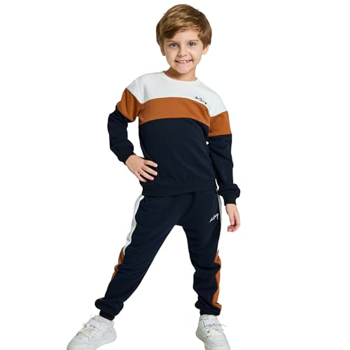 deiko Kinder Jungen Mädchen Unisex Kleidung%100 Baumwolle Outfit Kinder Kleidung Set | 2tlg langärmliges Oberteil und Hose mit Taschen