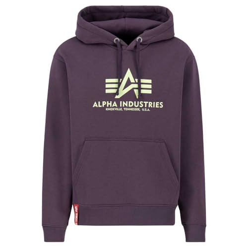 Alpha Industries Herren Basic Hoody, Plum, L