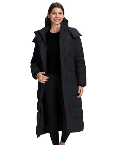 Pioneer Camp Wintermantel Damen Lang Warm Daunenjacke Wind und Wasserdicht Steppmantel Damen Winterjacke mit Abnehmbarer Kapuze Puffer Jacke mit Taschen Daunenmantel Damen für Kalte Winter
