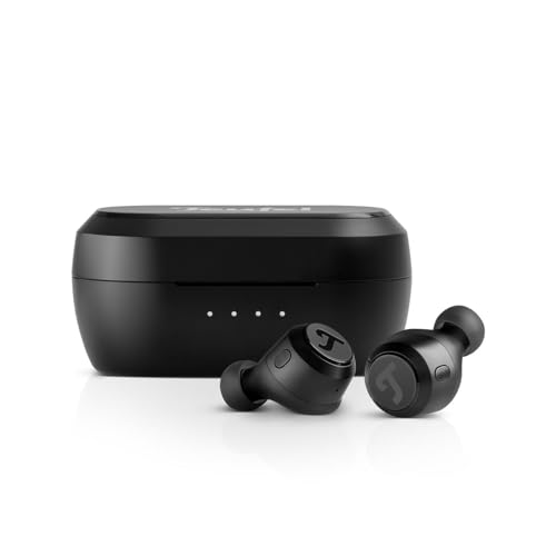 Teufel REAL Blue TWS 3 True-Wireless Earbuds In-Ear Kopfhörer Bluetooth mit Noise Cancelling ANC, 37 Std Akku, Wireless Charging, IPX4, Touch-Bedienung, 6 Mikrofone für perfekte Telefonate - schwarz