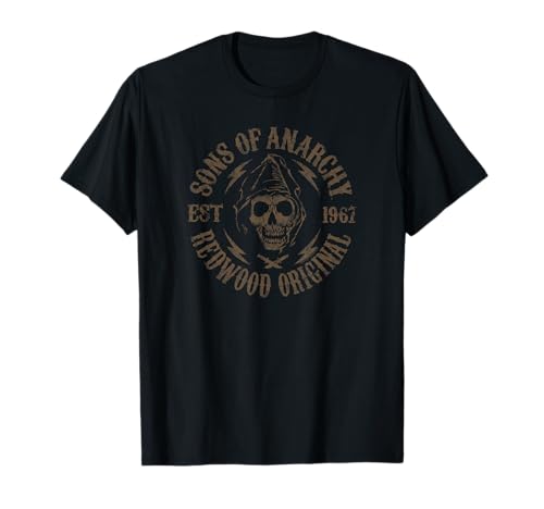 Sons of Anarchy Redwood Original Skull Biker TV Show T-Shirt