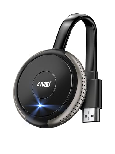 AIMIBO 4K Wireless Display Dongle – Echtes Plug & Play, 2,4 G & 5 G HDMI Wireless Dongle für i*OS/Android/Windows/Mac OS Phone Laptop zu TV/Monitor/Projektor, unterstützt Airplay DLNA Miracast