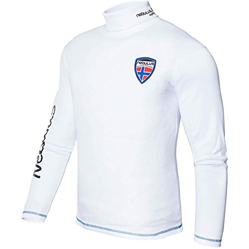 Nebulus Herren Rolli Warmer, Rollkragen, Langarm, weiß - M