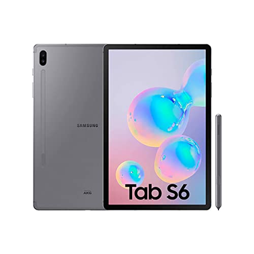 Samsung Galaxy Tab S6 Tablet mit 25,9 cm (10,5 Zoll), 128 GB, S-Pen inklusive, AMOLED-Display, LTE, Grau