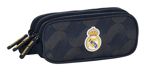 Real Madrid Federmäppchen 23/24, mit Reißverschluss, Federmäppchen für Kinder, geeignet für Kinder von 5 bis 14 Jahren, bequem und vielseitig, Qualität und Widerstandsfähigkeit, 21 x 7 x 8,5 cm,