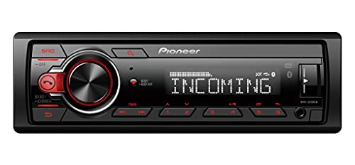 Pioneer MVH-330DAB-AN, 1DIN Autoradio mit RDS und DAB+, USB, AUX-Eingang, Bluetooth, geringe Einbautiefe, inklusive DAB-Antenne